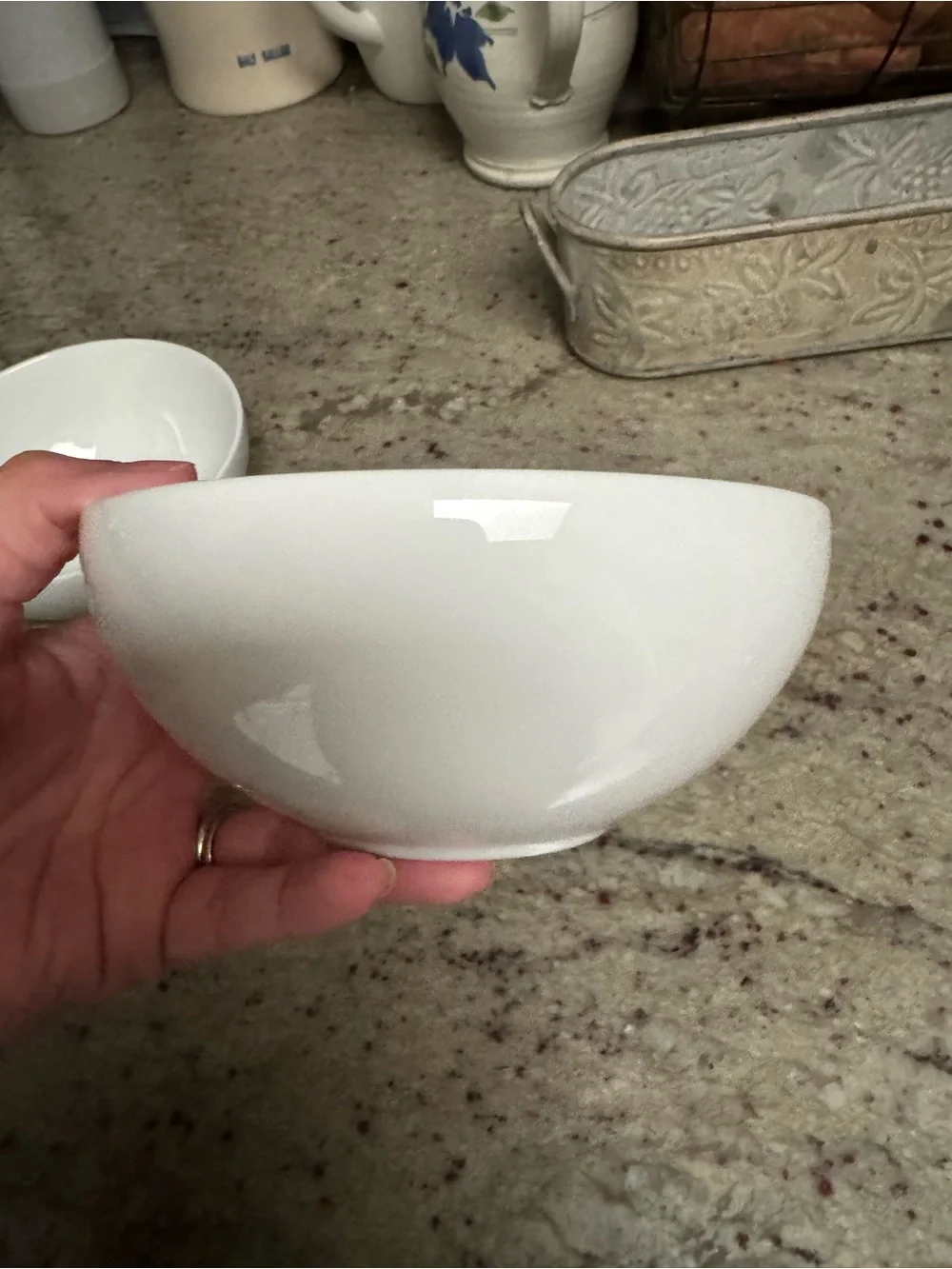 Crate&Barrel x Martin Hunt White Ceramic Salad Bowls - Set of 2